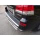 Защита заднего бампера овальная 75-42 мм ТСС для Lexus LX-570 Sport 2014-2021