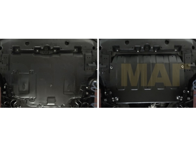 Защита картера и КПП Автоброня для 1,2T/1,8H/2,0 сталь 2 мм на передний привод для Toyota C-HR 2018-2021