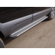 Пороги алюминиевые Slim Line Silver ТСС для Cadillac Escalade 2015-2021