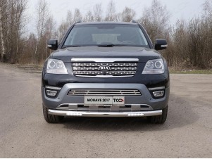 Защита переднего бампера с ДХО 76 мм для Kia Mohave № KIAMOH17-14
