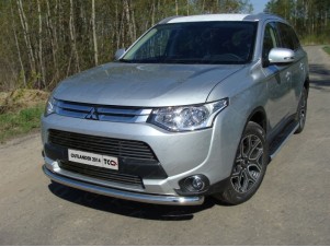 Защита переднего бампера 60 мм для Mitsubishi Outlander № MITOUT14-01